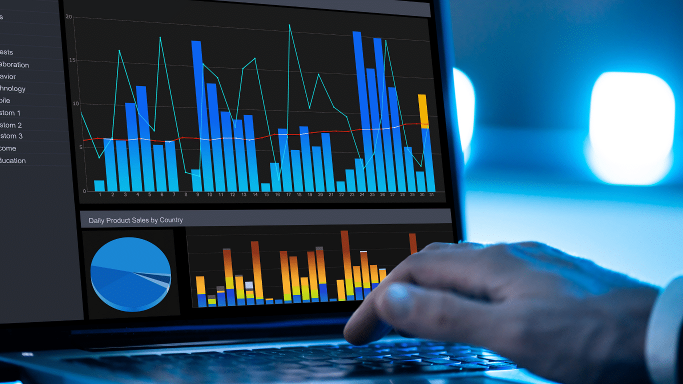 Dashboard displaying real-time data and analytics that highlight the benefits of predictive maintenance, reducing costly downtime and improving equipment performance.