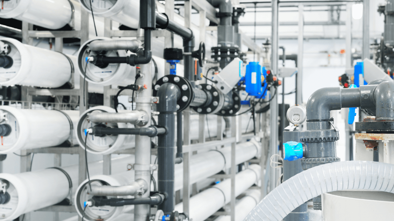 Commercial reverse osmosis system showcasing a highly engineered, industrial reverse osmosis (RO) system designed for light commercial use. This space-saving design highlights the advanced filtration process, using specialized filters to remove impurities such as iron and particles from water. The compact machine provides low-pressure operation, facilitating the production of purified water for businesses. Known for its durability, this reverse osmosis system is ideal for customers looking to purchase a reliable filtration system that ensures high-quality water by addressing various factors like water quality and contaminants. This system’s stock availability and engineered efficiency make it a leading choice for businesses seeking efficient, cost-effective solutions to purify water, remove impurities, and improve water quality.