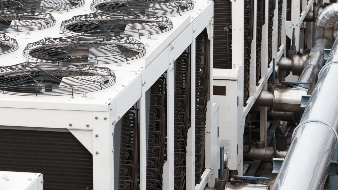 Industrial cooling tower systems with side stream filtration equipment, automatic screen filters, sand filters, disc filters, and centrifugal separators supporting cooling water treatment, suspended solids removal, heat transfer efficiency, and reduced operating costs in recirculating tower water systems.